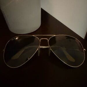 Ray-Ban Gold Aviator Sunglasses